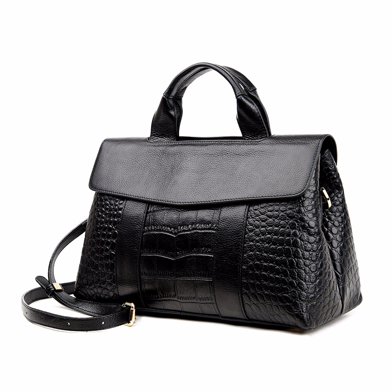 Croco Genuine Leather Handbag