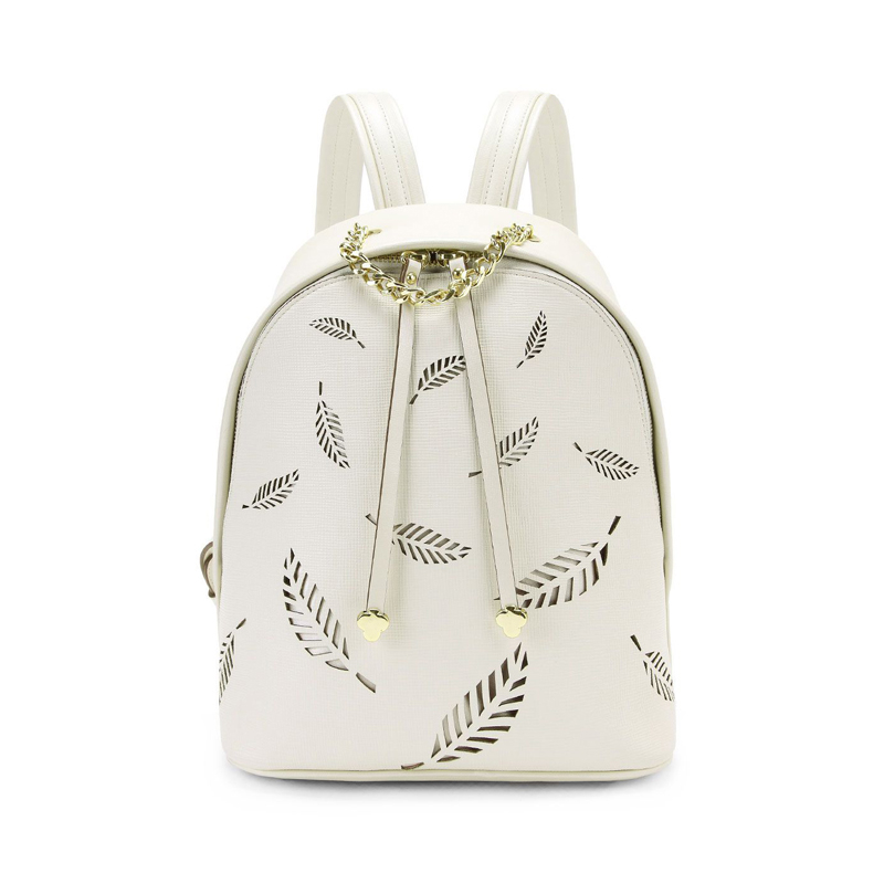 Laser-cut Leaves Pattern Mini Backpack