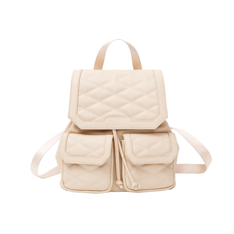 Quilted Backpack with Front Pockets