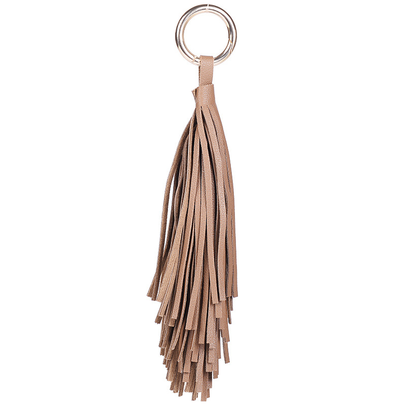 Fashion Faux Leather Tassel Keyring