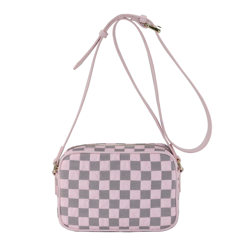 Plaid Fabric Crossbody Bag