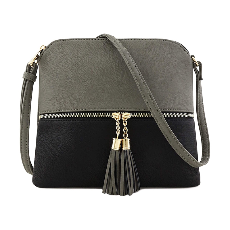 Portable Shoulder bag with tassel decoration