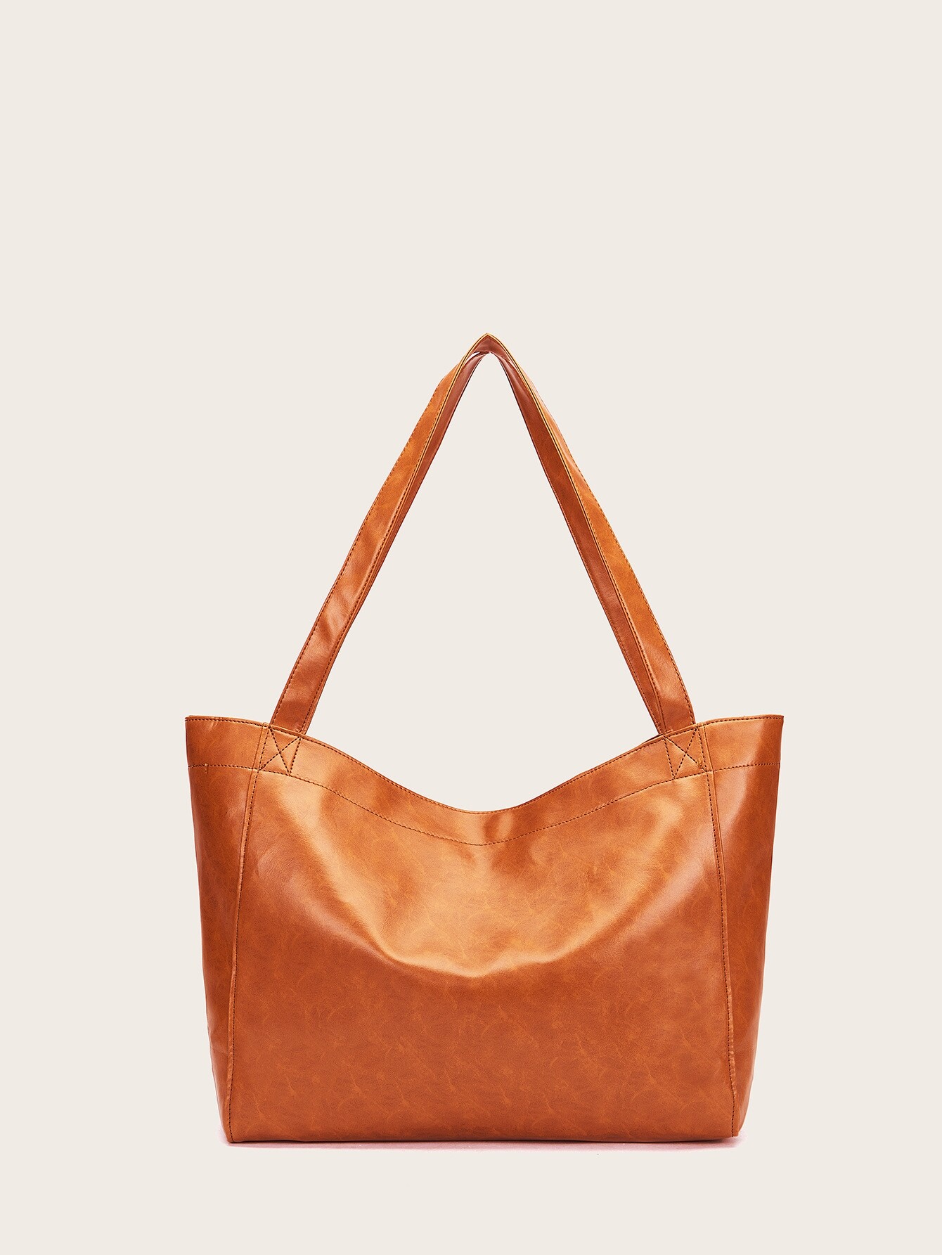 Glossy PU leather tote bag